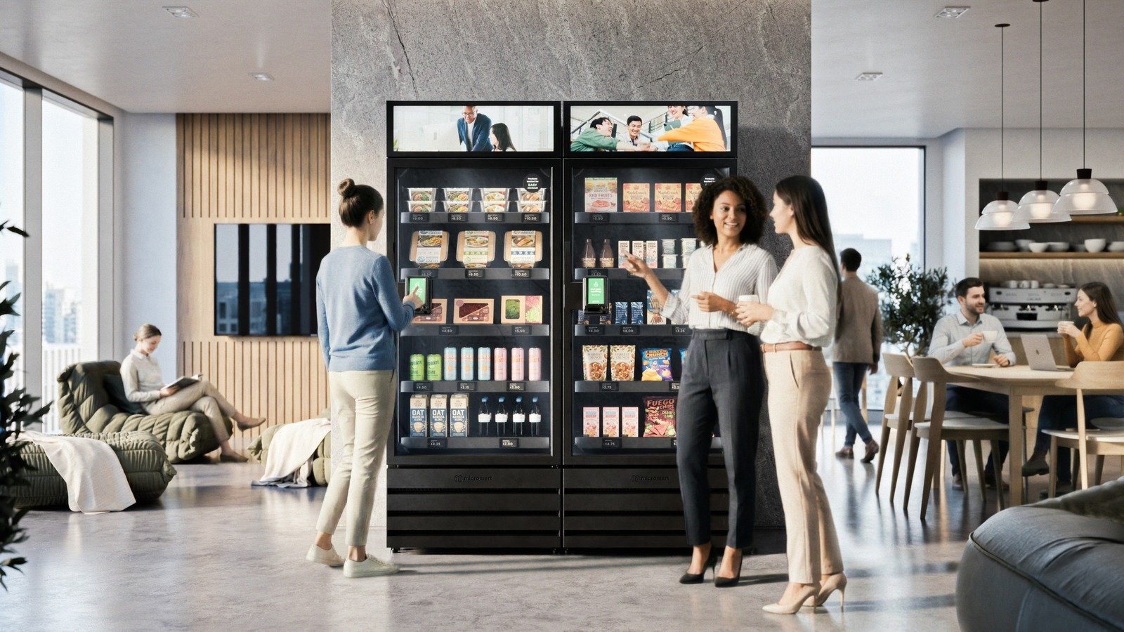 Smart store placed in a corporate office common area